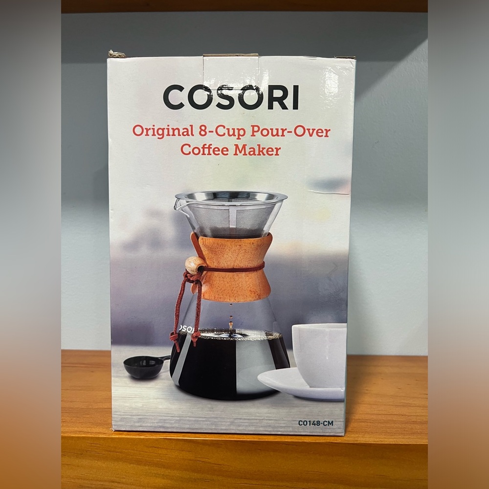 COSORI Pour Over Coffee Maker with Double Layer Stainless Steel 8 Cup NEW IN BOX